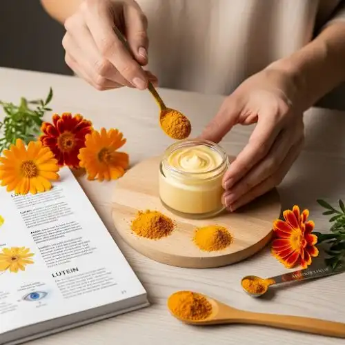 What are the benefits of marigold extract lutein?